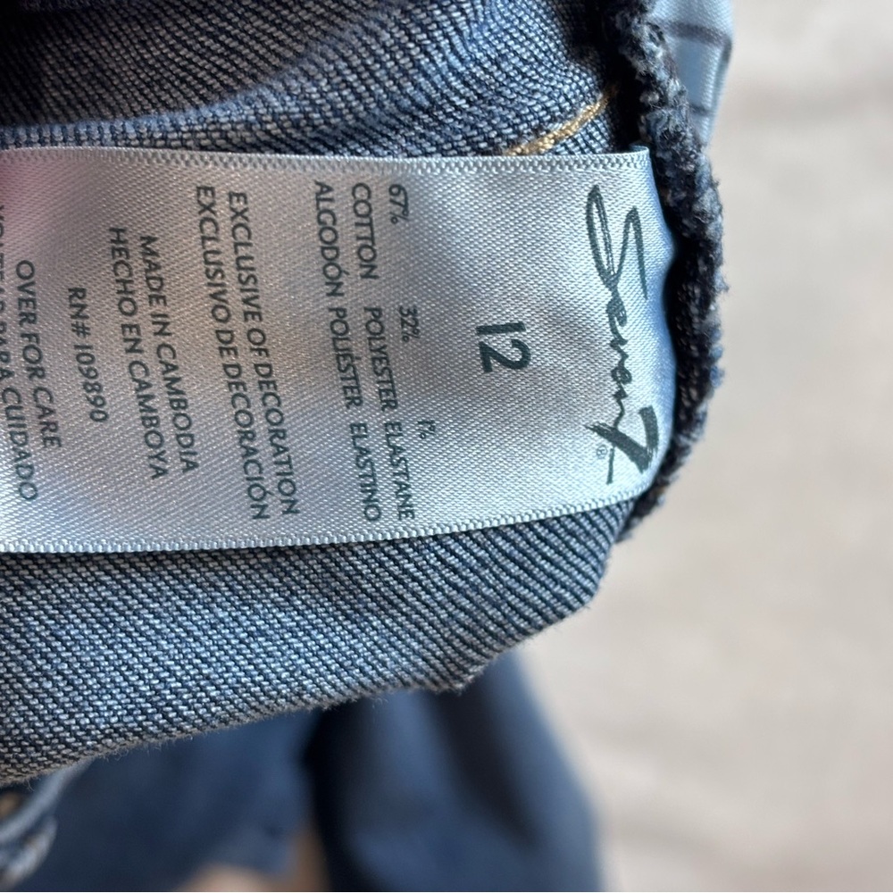 Seven7 Medium Blue Cropped Jeans - Picture 6 of 9